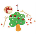 new design pick apple fine skill toys OEM high quality children practical ability training toys wooden skill toys MDD-1025